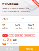 2021雙十一阿里輕量級云服務器配置方案？